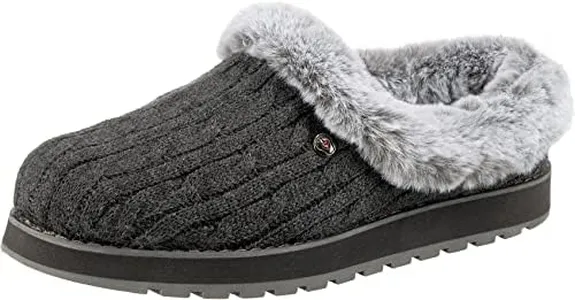 BOBS from Skechers Women's Keepsakes Ice Angel Slipper, Charcoal, 10 W US