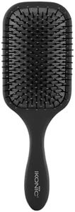 Ikonic Professional Paddle Hair Brush Big- Nylon Ball-Tip Pins, Anti-Static, AntiFrizz, Ion Bristles for Gentle Detangling, Enhanced Shine -for Men & Women, Salon/Personal Grooming, Straightening