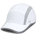 Quick Dry Cooling Hat Running Cap Reflective Sports Hat Night Workout Hats for Women Summer Sun Folding Day Hat Ladies Cap for Golf Hiking Outdoor Camping Gym Tennis Travel Baseball Cap White