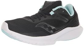 Saucony Womens Blaze Trail Running Shoe, Black/Aqua, 8 US