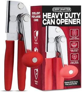 Chef-Master 90056 Commercial Can Opener | Sharp Cutting Discs | Durable Metal Construction | Comfortable Ant-Slip Grip | Heavy Duty Can Opener for Large Cans | Manual Can Opener Commercial