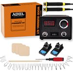 ADIIL Wood Burning Kit, Wood Burning Tool, Adjustable Temperature Pyrography Pen Kit, Professional Wood Burner Tool Kit for Adults and Beginners Craft, Dual Pen