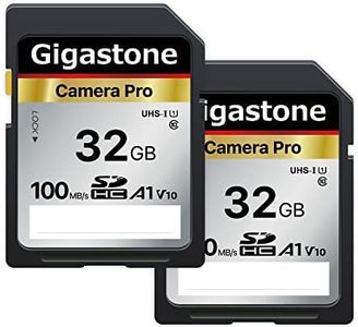 Gigastone Carte Mémoire SDHC 32 Go, Caméra Pro Série, Lot de 2 Cartes, Vitesse allant jusqu'à 100 Mo/s. Compatible avec Caméra Canon Nikon Sony Caméscope, A1 U1 V10 UHS-I Classe 10 pour Full HD Vidéo