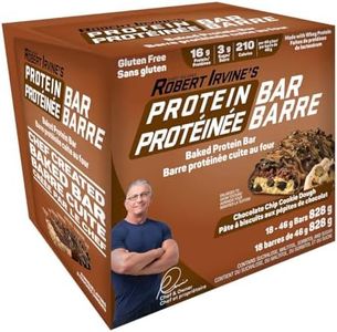 Chef Robert Irvine's Chocolate Chip Cookie Dough Flavour Protein Bars, Gluetn Free, 18 x 46g Bars - 828 Grams
