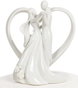 Wedding Collectibles Stylized Dancing Heart Wedding Cake Topper