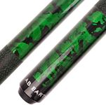 AB Earth 58 inch Hand-Painted Series 2-Piece Billiard Pool Cue Stick with Irish Linen Wrap (Green, 19oz)