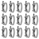 DIY Crafts Pack of 4 Pcs, Silver, 304 Stainless Steel T-Bolt Turbo Hose Clamp 3.5 Inches 82-90mm Gard(Pack of 4 Pcs, Silver)