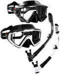 Aegend 2 Pack Snorkeling Gear for Adults, Dry Snorkel Set Panoramic View Enhanced Anti-Leak and Anti-Fog Technology, Adjustable Strap for Snorkeling Scuba Diving Swimming with Mesh Bag