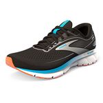 BROOKS Men's Trace 2 Sneaker, Black/Hawaiian Ocean/Orange, 9 UK