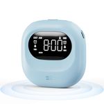 Roxicosly Vibrating Alarm Clocks Under Pillow,Digital Travel Alarm Clock Rechargeable,Portable Cordless Loud Alarm Clock Bed Shaker with Dual Alarm,Snooze,DST,Weekday/Weekend for Heavy Sleepers