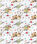 Northwest Silk Touch Throw Blanket, 50" x 60", Toy Story - Best Valentine's Buds