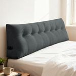 Shuyeon Wedge Pillow Headboard King Triangular Bed Wedge Pillow for Headboard, Headboard Pillow Reading Pillow for Daybeds and Bunk Beds with Removable Velvet Cover