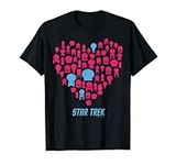 Star Trek Valentine's Day Enterprise Ship Fleet Heart T-Shirt