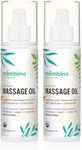 Massage Baby Oil – Organic, Nourishing with Egyptian Calendula, Chamomile & Lavender – Gentle for After-Bath Relaxing – Cruelty-Free Baby Oils for Baby & Kids by Mambino Organics, 2-Pack 5 fl oz