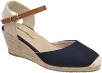 Dunlop Navy Rana III Wedge Espadrille Sandals 6