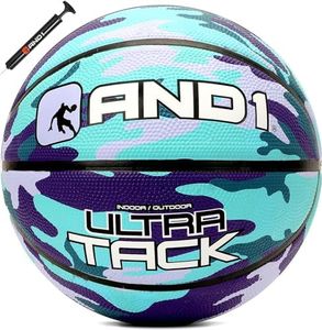 AND1 Ultra Grip Basketball: Official Regulation Size 7 (29.5 inches) Rubber - Deep Channel Construction Streetball, Made for Indoor Outdoor Basketball Games