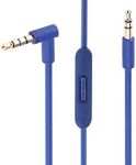 Solo Replacement 3.5mm Audio Cable Cord Wire with In-line Remote Microphone Compatible with Beats by Dr Dre Headphones Solo/Studio/Pro/Detox/Wireless/Mixr/Executive/Pill Suppot IOS System (Blue)