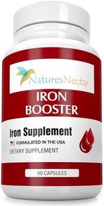 Iron Booster - Iron Supplement for Women - Helps Boost Red Blood Cell Production with Slow Release Non Constipating Ferrous Iron Pills for Women - Best Iron Supplements for Anemia - Raw Iron Vitamins