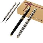 iMeaniy Luxury Ballpoint Pen Writing Set,Elegant Fancy Pens for Signature Colleague Students Boss,Executive Nice Pens for Business Birthday with Gift Box,2 extra 0.5 mm refill(2 pens)