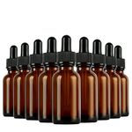 Eye Dropper Bottle, Hoa Kinh 1 oz 48 Pack 30ml Amber Glass Dropper Bottle with Droppers, 2 Funnels for Essential Oils, Perfumes, Colognes