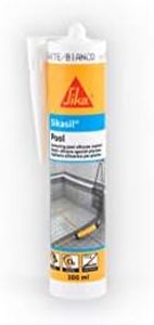 Sikasil Pool with High Chlorine Reristance Silicone Sealent for Swimming Pools and Wet Areas - White - 300 ml