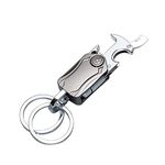 LANTING Keyring,Keyring Keychain,Bottle opener keyring,Fingertip Gyro, Mobile phone holder,Secure Key Attachment to Bag, Purse & Belt - Easy Access to Keys.(1 Pack, Black)