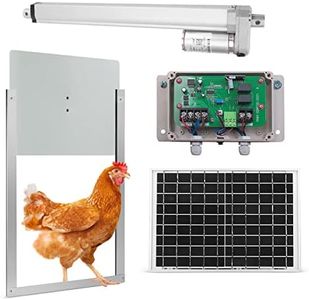 DC HOUSE Solar Powered Automatic Chicken Coop Door Opener with Rechargable Battery and Light Sensing for Chicken Coop Duck House DIY Pet & Poultry Habitat Safe Supplies