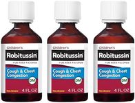 Robitussin Cough and Chest Congestion DM, Children's Cough Medicine, Grape Flavor - 4 Fl Oz x 3
