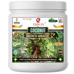 Erwon® Coconut GROWTH MIRACLE Fertilizer, Fast Action Organic Granules for rapid Growth and Heavy Flowering and Bigger Fruits. (200 gm)