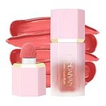 HANDAIYAN Blush,Liquid Blush,Blush Stick,High Pigment,Weightless,Long-Wearing,Natural-Looking,Dewy Finish,Skin Tint Cheek Tint Makeup (03#Coral)