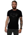 DC Comics Men's Batman v Superman Logo Print T-Shirt Small Black