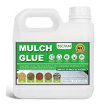 BSCPAM Mulch Glue, 35oz Mulch Glue for Landscaping, Concentrate Mulch Glue for Rocks, Gravel Binder Rock Glue for Landscaping Pea Gravel, Bark, Leaf, Stones-Fast Drying Non-Toxic