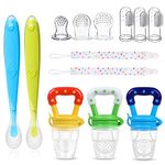 13 Pack Baby Food Feeder Set,Baby Fruit Feeder Pacifier Set, Safe BPA-Free Silicone Baby Pacifier Fresh Food Feeder, Fresh Food Feeder Set for Kids