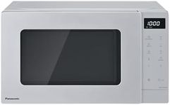 Panasonic NN-ST23QMBPQ 20L Solo Microwave Oven with Glass Tray, 800W, Auto Defrost, 11 Auto Programmes, LED Display, 5 Power Settings, Digital Timer, Silver
