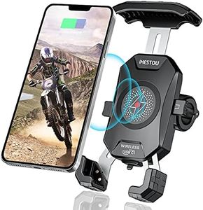 Teléfono Inalámbrico de la Motocicleta Monte USB C 3.0 Cargador de Soporte de Teléfono QI 15W por Cableado/Enchufe a USB Una Base de Manillar de Aluminio de Zócalo para Teléfonos Celulares de 4 "-7"