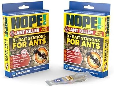 NOPE! Ant Killer Bait Station (6 x 5g) Indoor & Outdoor Ant Traps. Eradicates Ants and their Colony & Nest