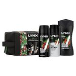 LYNX Africa Gift set for him Washbag Trifecta with Body spray, Body wash, and Anti-perspirant deodorant, 3 piece