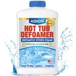 Adios! Hot Tub Defoamer and Anti Foam for Spa and Pools - Quick and Safe Silicone Formula - 32oz (Quart)