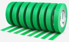 BOMEI PACK Green Tape 18mm x 55yds, 8rolls Green Painters Masking Tape for General Painting