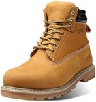 SAFETY LOONG Steel Toe Work Boots for Men, Comfortable Full-grain Leather Industrial & Construction Boots, 6 inch Slip Resistant Safety Boots 14