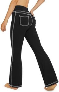 G4Free Bootcut Yoga Pants for Women High Waist Casual Flare Pants with 4 Pockets