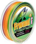 ReelFin PE x4 Braid Fishing Line Multicoloured Saltwater Freshwater Fishing (Multicolour, 10 Pounds &100m)