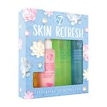 W7 Skin Refresh Essential Gift Set - Moisturiser, Cleansing Gel, Toner and Serum - Natural Skin Care Kit for Beautiful Skin