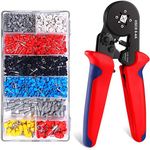 Crimping Tool Set IDESION Ferrule Crimper Plier 0.25–10mm² Self-Adjustable Ratchet Crimp Tools with 1200 pcs Wire Terminal Crimps (AWG 23-7)