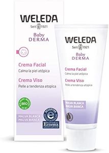 Weleda Baby Derma Crema Viso Malva Bianca, crema non profumata, nutriente e calmante. Idrata e protegge, attenuando prurito e e rossori, per pelli a tendenza atopica(1X50 ml)