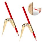 DAWRIS Scribe Tool for Compass Drawing, Pencil Compass and Scriber, 2 Pair of Compasses and Joiners Pencils, General Tools, Accurate Circle Drawing Tool for Drawing, Drafting, Geometry, Carpentry