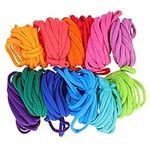 VILLFUL 192pcs Elastic Braided Rope Potholder Loom Refills Weaving Hoopfor Kids for Pot Holders Potholder Kit DIY Arts Supplies Rubber Bands Refill Weaving Refill Lota Woven Child Acrylic