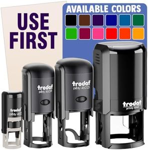 Use First Production Inventory Management Manufacturing Label Self-Inking Rubber Stamp Ink Stamper for Stamping Crafting Planners - 1-1/2 Inch Large - Black Ink