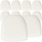Flash Furniture Hard Vinyl Chiavari Chair Cushion (10 Pack), Size, White
