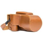 MegaGear Nikon Coolpix P900, P900S Ever Ready Leather Camera Case and Strap, with Battery Access - Light Brown